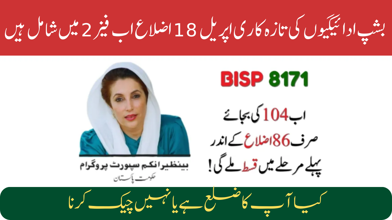 BISP Payments Update April 2025